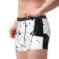 thumbnail image 3 of Kdxio Men's Boxer Briefs with Doodle Cute Cat Print - Comfortable and Breathable Underwear for Everyday Wear, 3 of 7