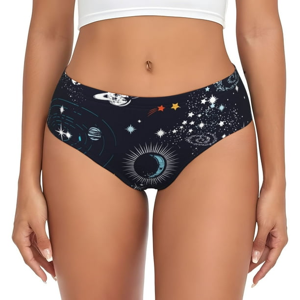 Fotbe Galaxy2 Calzones Estampados para Mujer – Ropa Interior de Algodón, Cómoda, Suave y Elástica-Medium