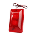 thumbnail image 1 of Mini Sirène Stroboscopique Piézo 12V Alarme Filaire avec Son Haute 115dB -123,1 x Sirène,Rouge, 1 of 6