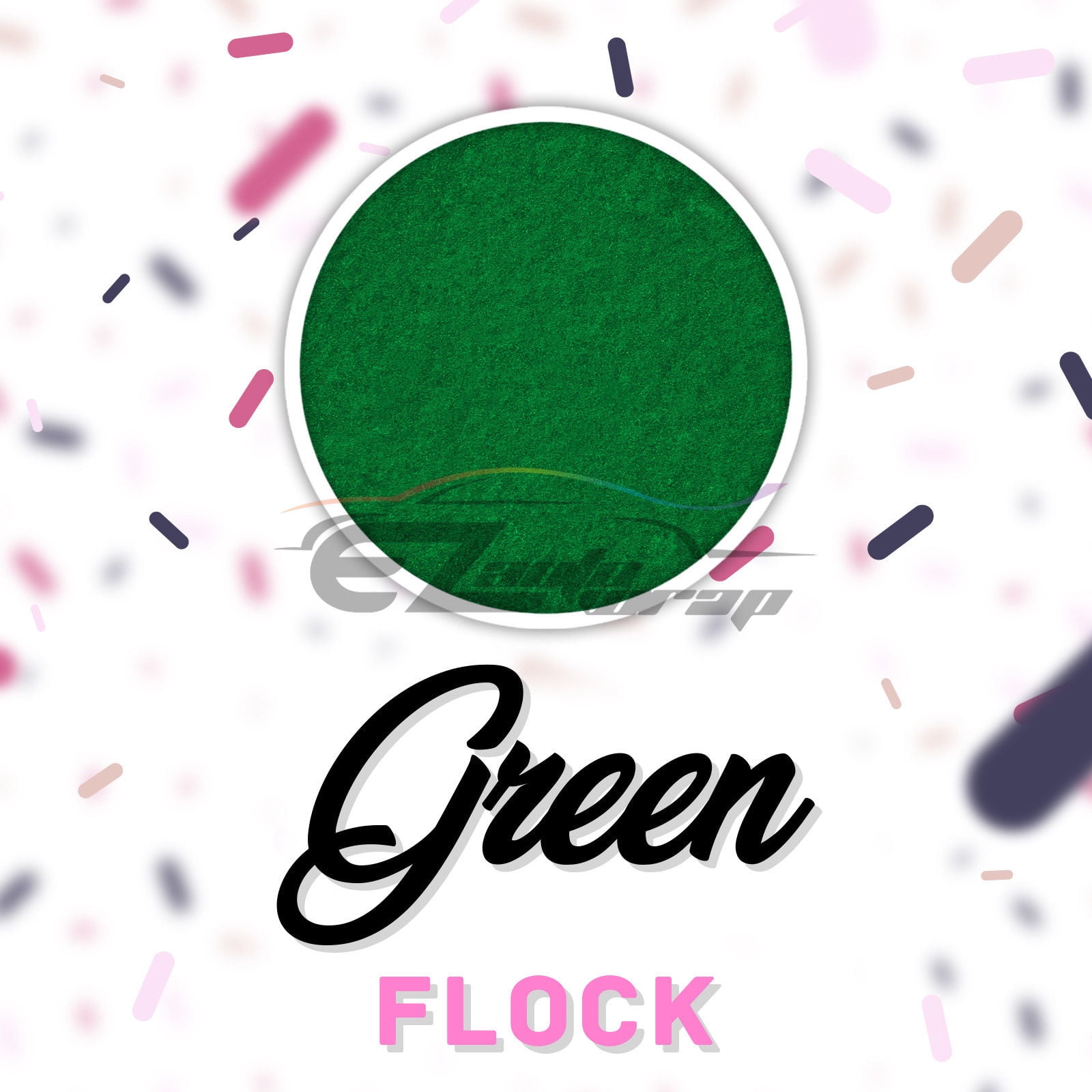 ESSMO Green Flock Heat Transfer Vinyl HTV Sheet T-Shirt 20" Wide Iron On Heat Press DF07 20"x180"