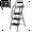 3 Step+330 lb, variant on Step Ladder with Handrails Folding Step Stool with Tool Plateform, 330 lb Capacity Step Stools for Adults