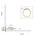 thumbnail image 3 of Angara Natural 0.7 Ct. Aquamarine with Diamond Heart Ring in 14K Rose Gold for Women (Ring Size: 3.5), 3 of 8