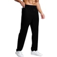 thumbnail image 2 of Xdegoge Pants for Men Active Elastic Waist Drawstring Athletic Comfy Mesh Breathable Quick Dry Bottoms with Pockets Jogging Gym Workout Casual Wear, 2 of 6