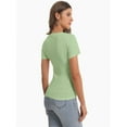 thumbnail image 6 of Women's T Shirts Short Sleeve Scoop Neck Basic Going Out Tops Fashion Slim Fit Tee, 6 of 6