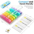 thumbnail image 6 of Oazouf Weekly Pill Organizer 4 Times a Day, Portable Travel Daily Pill Box with 28 Large Compartments for Pills Vitamin Fish Oil Supplements, 6 of 9