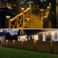 thumbnail image 4 of SZRSTH Solar Post Lights Outdoor, 2 Pack LED Deck Fence Cap Light for 4x4 5x5 6x6 Posts Patio Garden Decoration Warm Lighting, 4 of 6