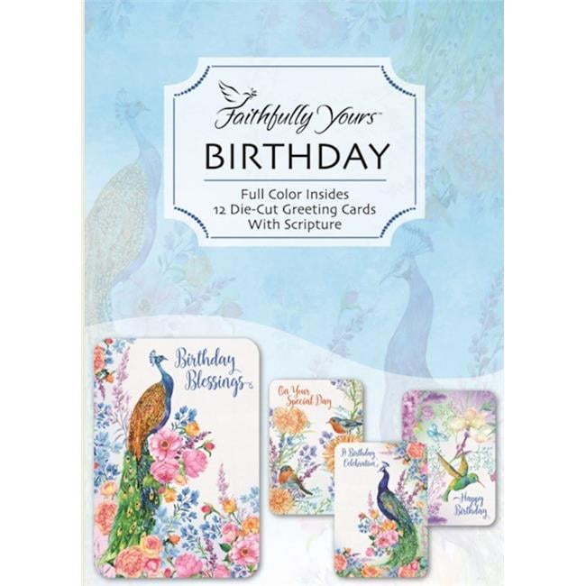 Faithfully Yours 170263 Song Birds Boxed Birthday Card 12 per Box