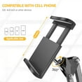 thumbnail image 2 of Universal Cell Phone Clip Holder Clamp Mount Flexible 360° Rotation,Long Arm Bracket for 3.5-6.5in Phones, Mobile Stand for Bed, Office, Kitchen, Desk, 2 of 7