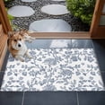 thumbnail image 4 of 2x3 Door Mat Rug, Blue Flower Non-Skid Rubber Backing Large Rectangle Rugs - Living Room Bedroom Home Office, Vintage Farmhouse Boho Leaf Spring Summer Indoor Floor Mat Carpets Washable Rug, 4 of 9