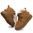 thumbnail image 5 of BOBOGOJP Toddler Snow Boots Boys Girls Winter Cold Weather Waterproof Non Slip Warm Shoes for Little Kids Brown for Size 1, 5 of 6