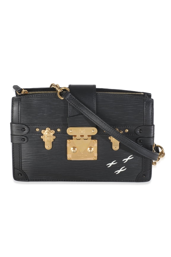 Pre-Owned Louis Vuitton Black Epi Leather Trunk Clutch