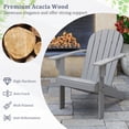 thumbnail image 2 of Gymax 2PCS Patio Adirondack Chair w/ Inclined Seat High Backrest & Wide Armrests Gray, 2 of 5