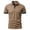 Khaki, variant on CHGBMOK Mens Short Sleeve Collared Button Neck Casual Shirts Summer Solid Trendy Shirts Classic Golf Shirt with Pocket