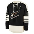 thumbnail image 2 of Men's '47 Alexander Ovechkin Black Washington Capitals Player Name & Number Sweep Check Eternal Lacer Sweatshirt, 2 of 3