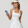 thumbnail image 3 of Women's Square Neck Active Tank Top with Built-In Bra and Racerback Design for Comfort and Movement - Small, White, 3 of 7
