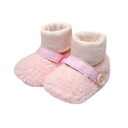 

Kids Sneakers Solid Color Winter Boys Girls Socks Plush Warm Comfortable Simple Design Toddler Cute Leisure Soft Breathable Trendy Lightweight Childrfen s Day Gift Waliking Shoes