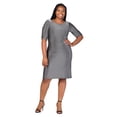 thumbnail image 6 of Plus Size Shimmer Bodycon Knee Length Dress, 6 of 9