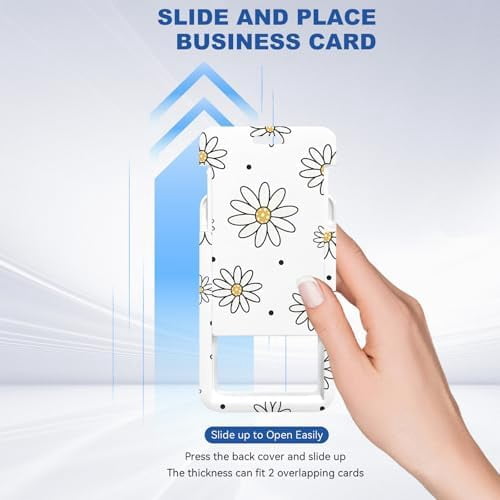 2 Pack Flower ID Badge Holder with Heavy Duty Retractable Reel Keychain for WomenStudents,Teachers, Nurses, Office Use 9