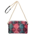 thumbnail image 2 of FORMRS Women Crossbody Purse with Chain Strap Vegan Leather Shoulder Handbag, Vibrant Green Tartan Pattern, 2 of 7