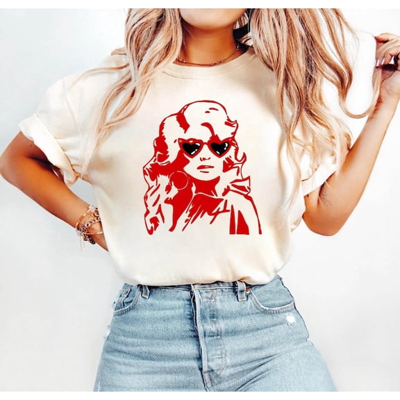 Holly Dolly Retro Christmas Western T-Shirt