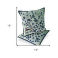 thumbnail image 6 of Set of Two 16" X 16" Green and Brown Peacock Blown Seam Floral Indoor Outdoor Throw Pillow, 6 of 7