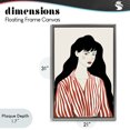 thumbnail image 4 of Stupell Industries Modern Woman in Striped Blouse Gray Floating Frame Canvas Art, 21 x 31, by Omar Escalante, 4 of 8