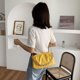 thumbnail image 4 of Bolso de hombro plisado para mujer, bolso de mano con cadena de PU Cloud Messenger (amarillo) Likrtyny Para estrenar, 4 of 9