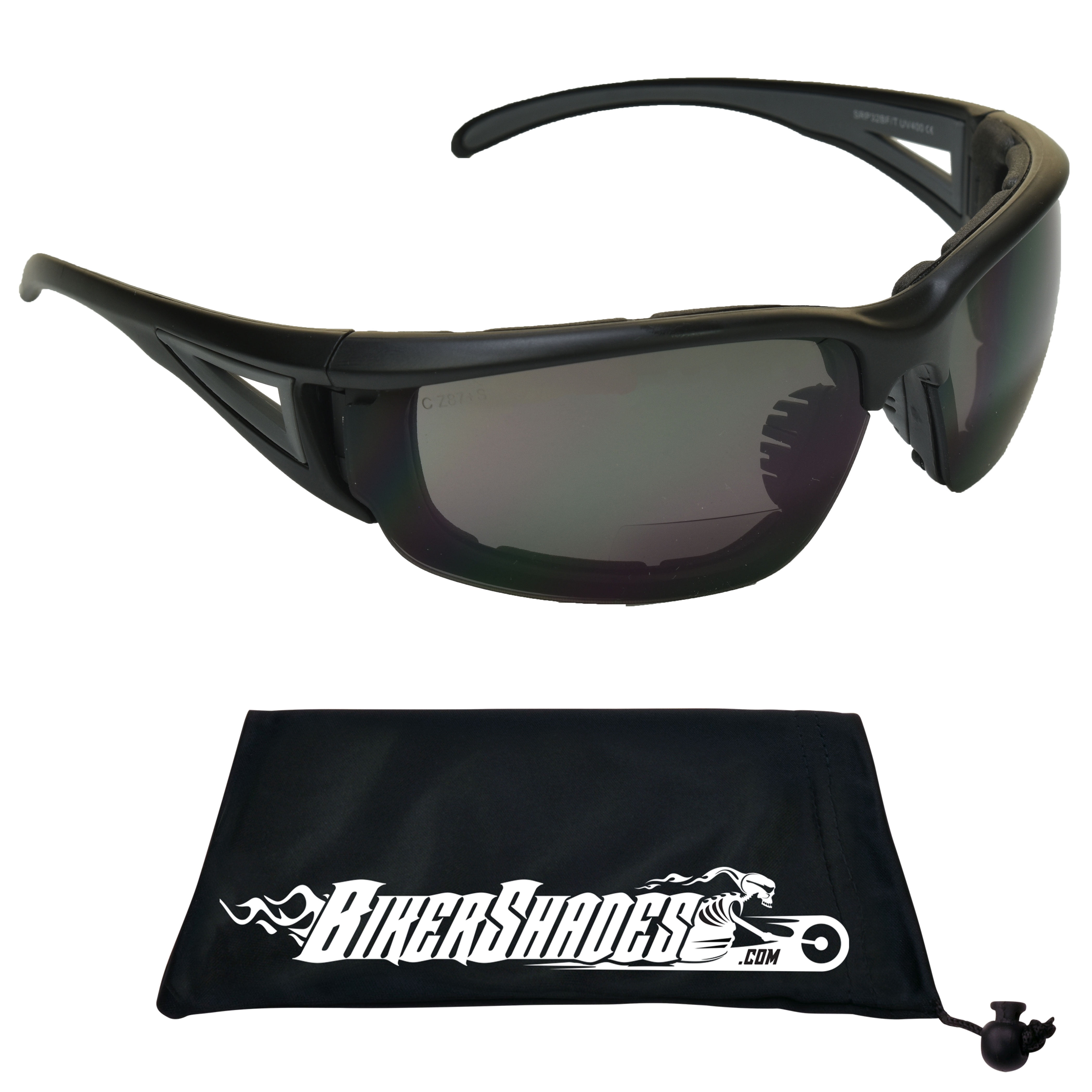 Foldable Bifocal Sunglass Goggles Motorcycle Sport Wrap Glasses Windproof Foam