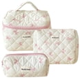 thumbnail image 2 of Almacenamiento Maquillaje Juego 3 Bolsas Gran Capacidad Acolchada para Viajes Al Aire Libre, 2 of 9