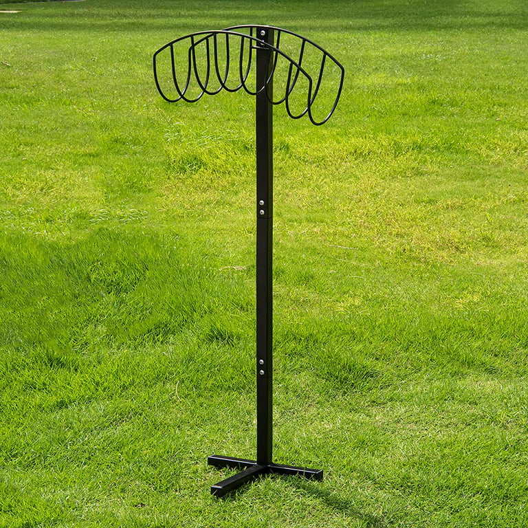 Garden Hose Holder, Water Hose Stand Freestanding Metal Hose Hanger,  Detachable Heavy Duty Hose Storage Stand for Outdoor