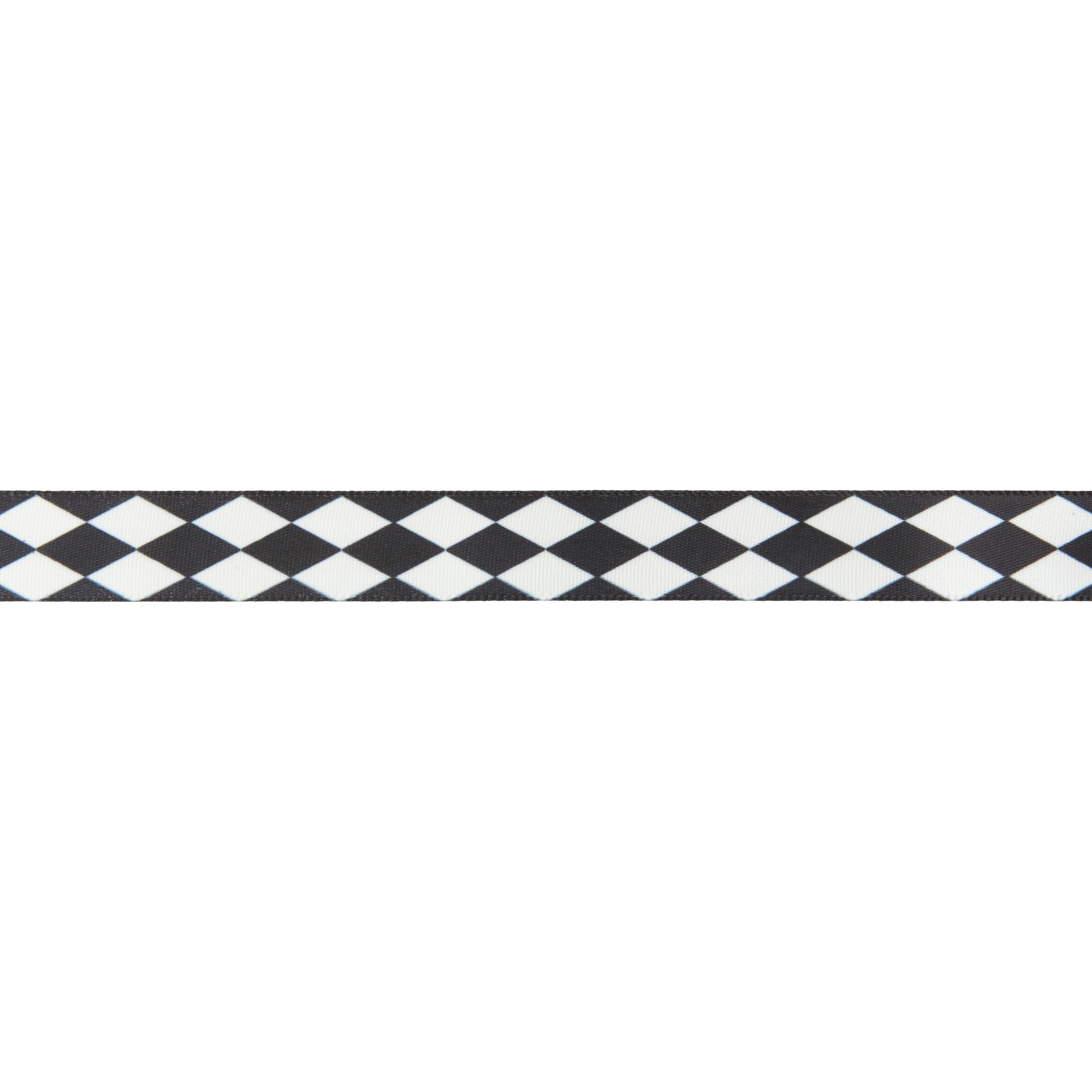 Offray Harlequin White & Black 5/8" X 9 ft Ribbon