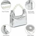 thumbnail image 3 of JULIE FERRARO COLLECTION Pearl Handle Evening Clutch Purse for Women with Detachable Chain Strap, 3 of 10