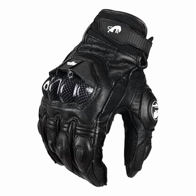Guantes de piel para carreras de motos para verano e invierno