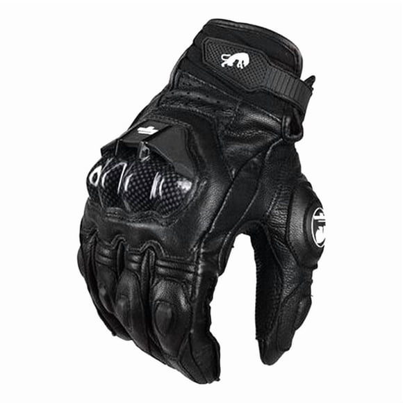 Guantes de piel para carreras de motos para verano e invierno