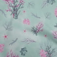thumbnail image 1 of oneOone Cotton Poplin Dusty Teal Green Fabric Sea Corals Sewing Craft Projects Fabric Prints By Yard 56 Inch Wide, 1 of 4