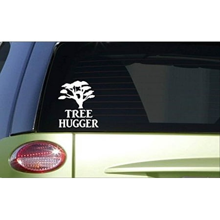 - Tree Hugger *H910* 6 inch Sticker decal arbor day plant a tree rainforest green