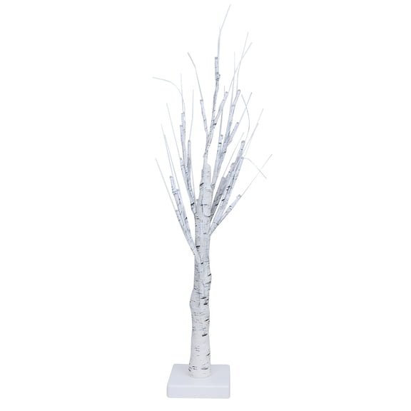 24 LEDs White Birch Decorative Bedside Lamp USB Twig Tree Table Night Lights for Living Room Bedroom