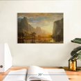 thumbnail image 3 of Elephant Stock Valley Of The Yosemite Wall Art - Horizontal Canvas Wall Art - Living Room Wall Decor - Nature Canvas - Orange And Gray Decor By Albert Bierstadt - 12" x 8", 3 of 8