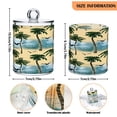 thumbnail image 3 of Ryvnso 2 Pack Qtip Holder Organizer Watercolor Beach Palm Tree Bathroom Cotton Swabs Cans Storage Canister, 3 of 7