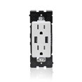 thumbnail image 1 of Leviton RUAA1-WW Renu USB Charger/Tamper-Resistant Duplex Outlet, 15A-125VAC, White, 15-Amp, 1 of 4