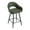 Green, variant on 27" Modern Swivel Bar Stools Set of 2, PU Upholstered Counter Height Stools with Metal Legs, Hollow Curved Backrest for Kitchen Island, Home Bar, Bistro,Grey