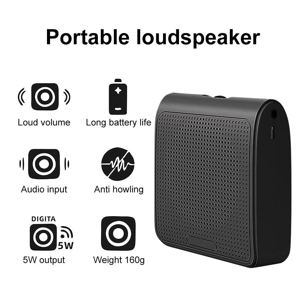 5W Voice Amplifier Multifunctional Portable Personal Voice Speaker with Microphone ,True Acoustic Power Amplifier
