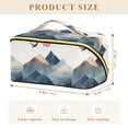 thumbnail image 4 of FORMRS Makeup Bag Travel Cosmetic Organizer for Women Fold Flat Zipper Pouch with Handle, Art Mountains, 4 of 8