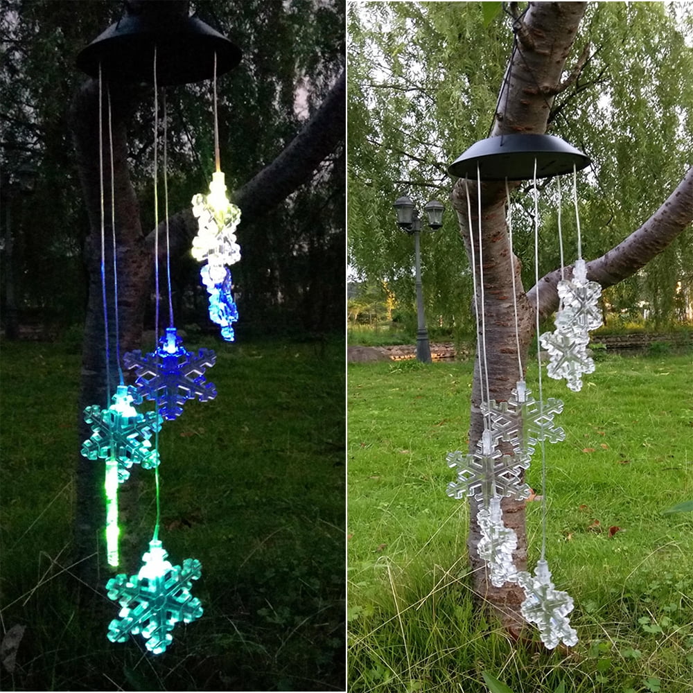 iMeshbean LED ColorChanging Power Solar Wind Chimes Yard Home Garden