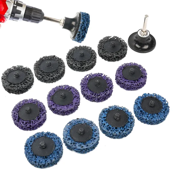 12 Pack 2'' Roloc Strip Disc Wheel Paint Rust Removal Surface Conditioning Discs