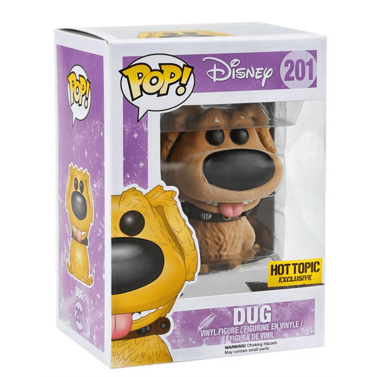 Funko Pop! Disney 201 Pixar Up Flocked Dug Hot Topic Exclusive Vinyl Figure  