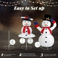 thumbnail image 4 of VINGLI 4ft Lighted Christmas Snowman Outdoor Decorations, Auto Take on/Off Hat, Pre-lit 120 LED Lights Snowman Christmas Ornament Indoor Home Yard Decor, 4 of 7