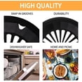 thumbnail image 3 of NOGIS 12 Pcs Plastic Paper Plate Holders 10 Inch Reusable Paper Plate Holders Round Plate Holder Black Colors Paper Plate Dispenser with Snap in Grooves for 9 Inch Paper Plates Party (Black), 3 of 7