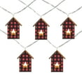thumbnail image 2 of 10 Count B/O LED Warm White Plaid House Christmas Lights - 4.75' Clear Wire, 2 of 5