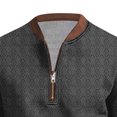 thumbnail image 4 of Kalauyu Men's Textured Sweatshirt Thermal Elbow Patches Pullover Fall Winter, 4 of 6